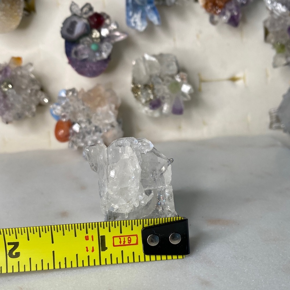 Clear Quartz Raw Crystal Statement Ring - Clear - image 2